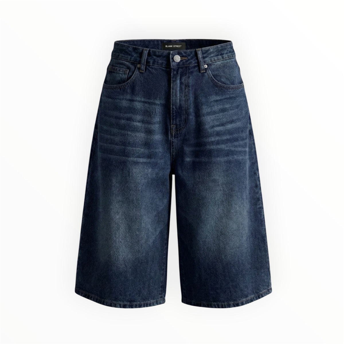 R3UPGARMS - Wide Leg Denim Shorts in Vintage Indigo