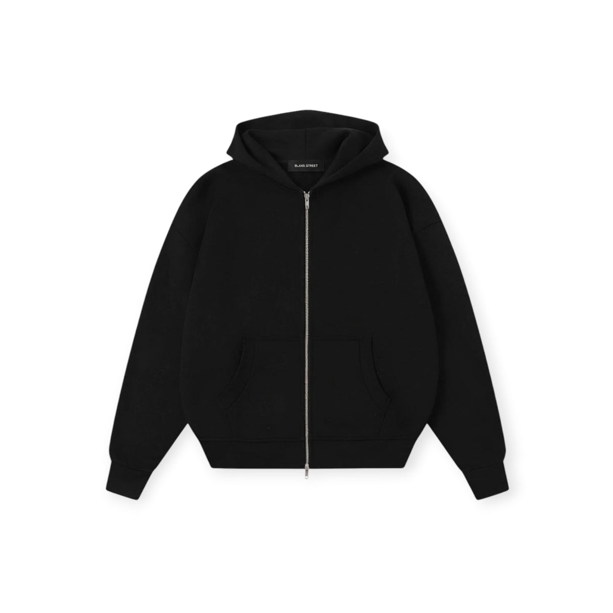 R3UPGARMS - Black Dual-Zip Hoodie