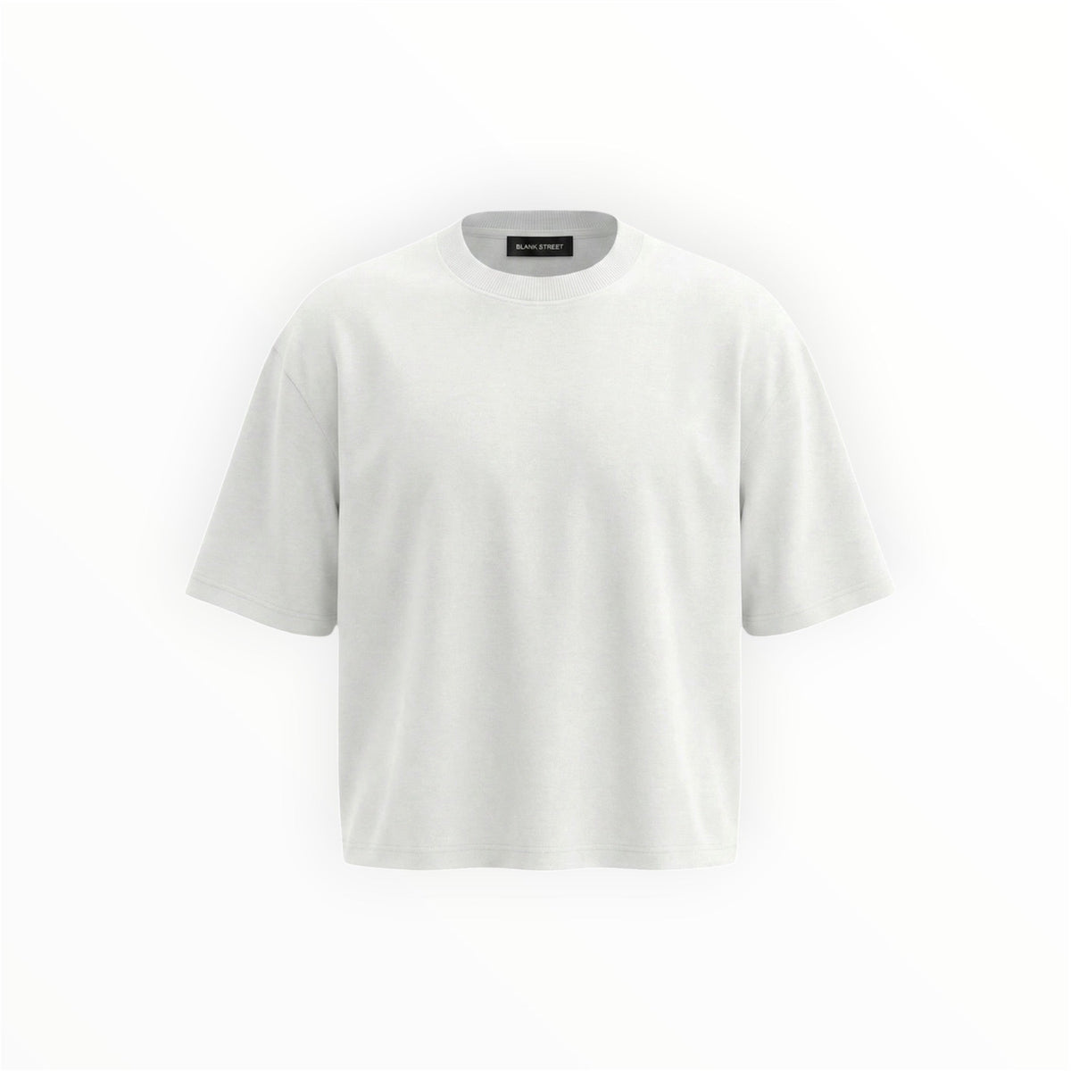 R3UPGARMS - Pure White Heavyweight Cropped Boxy Tee