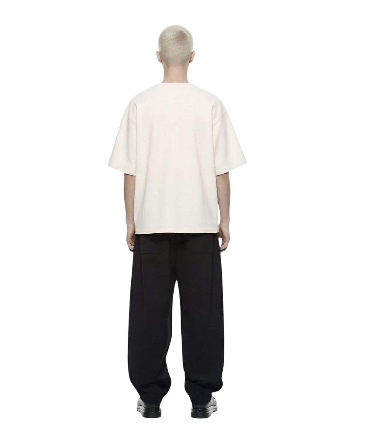 R3UPGARMS - Heavyweight Cropped Boxy Tee in Ecru