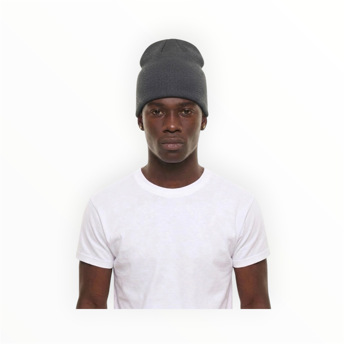 R3UPGARMS - Charcoal Ribbed Knit Beanie