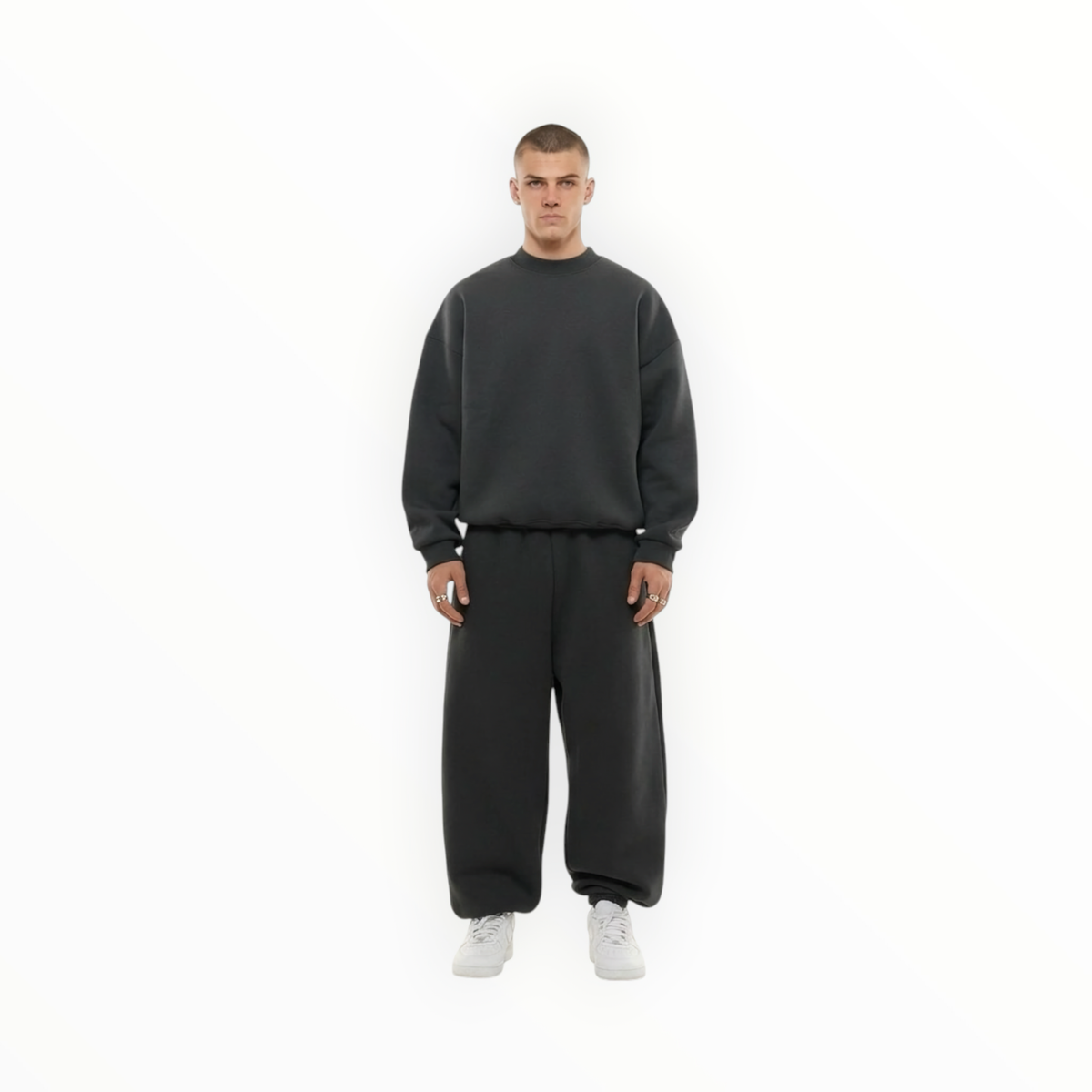 R3UPGARMS - Charcoal Structured Sweatshirt