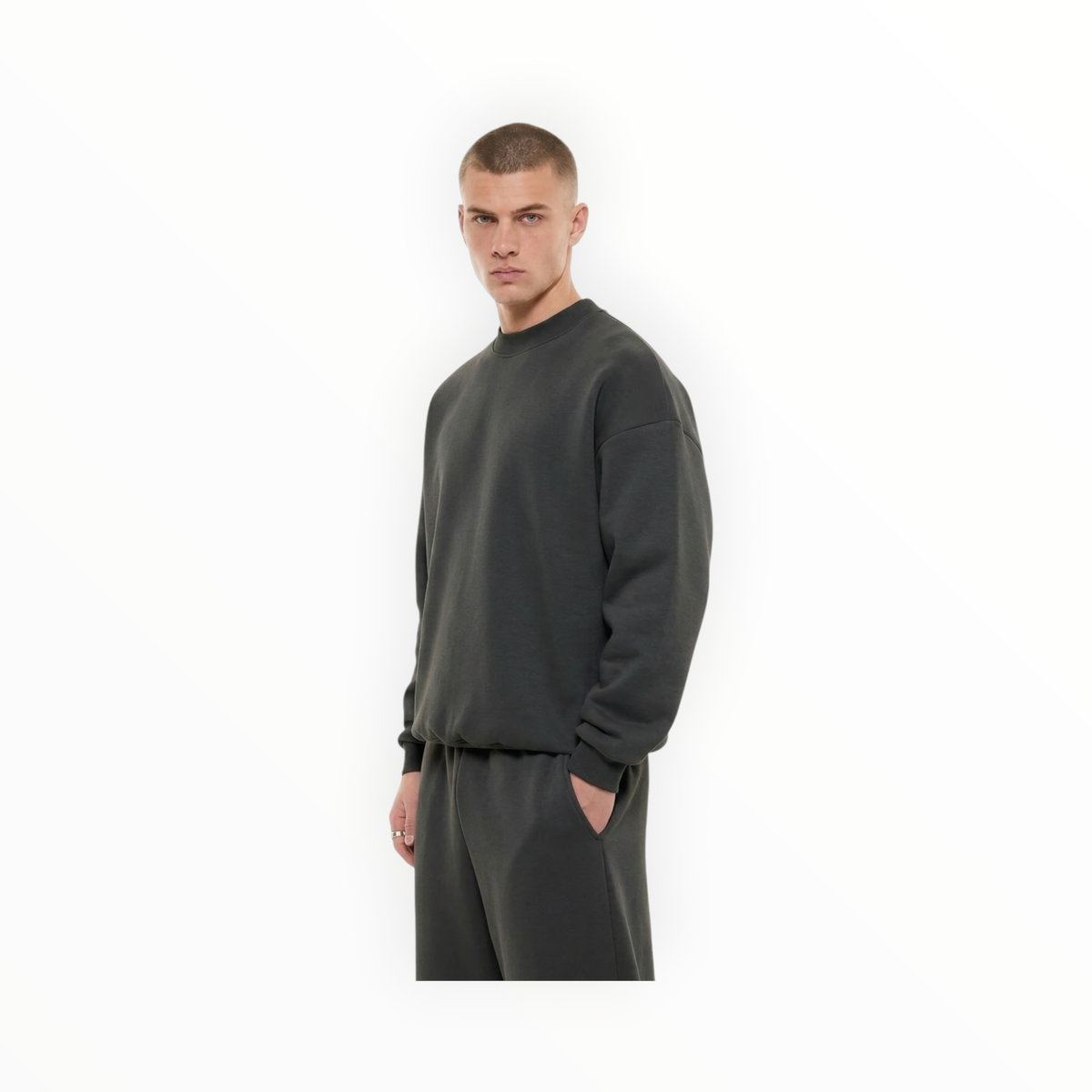 R3UPGARMS - Charcoal Structured Sweatshirt