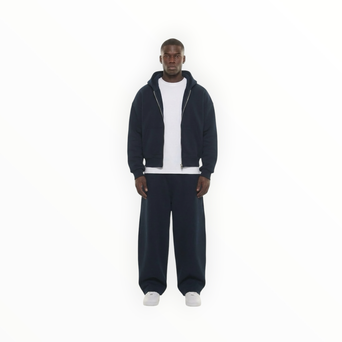 R3UPGARMS - Navy Zip Hoodie